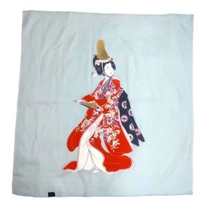 Vintage Geisha Japanese Women’s Sheer Fashion Scarf Vtg Statement Wearable Art